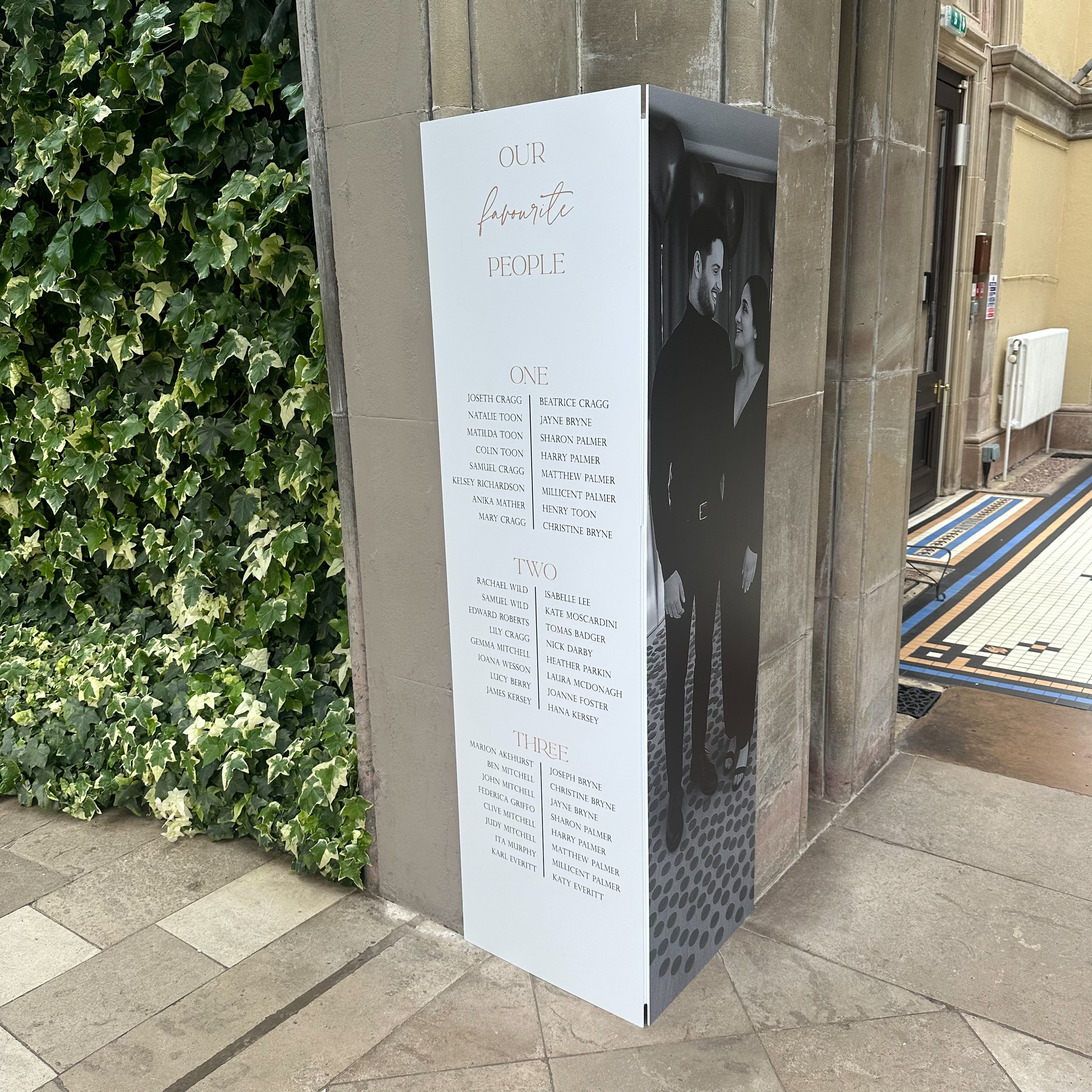 Bespoke Wedding Display Board