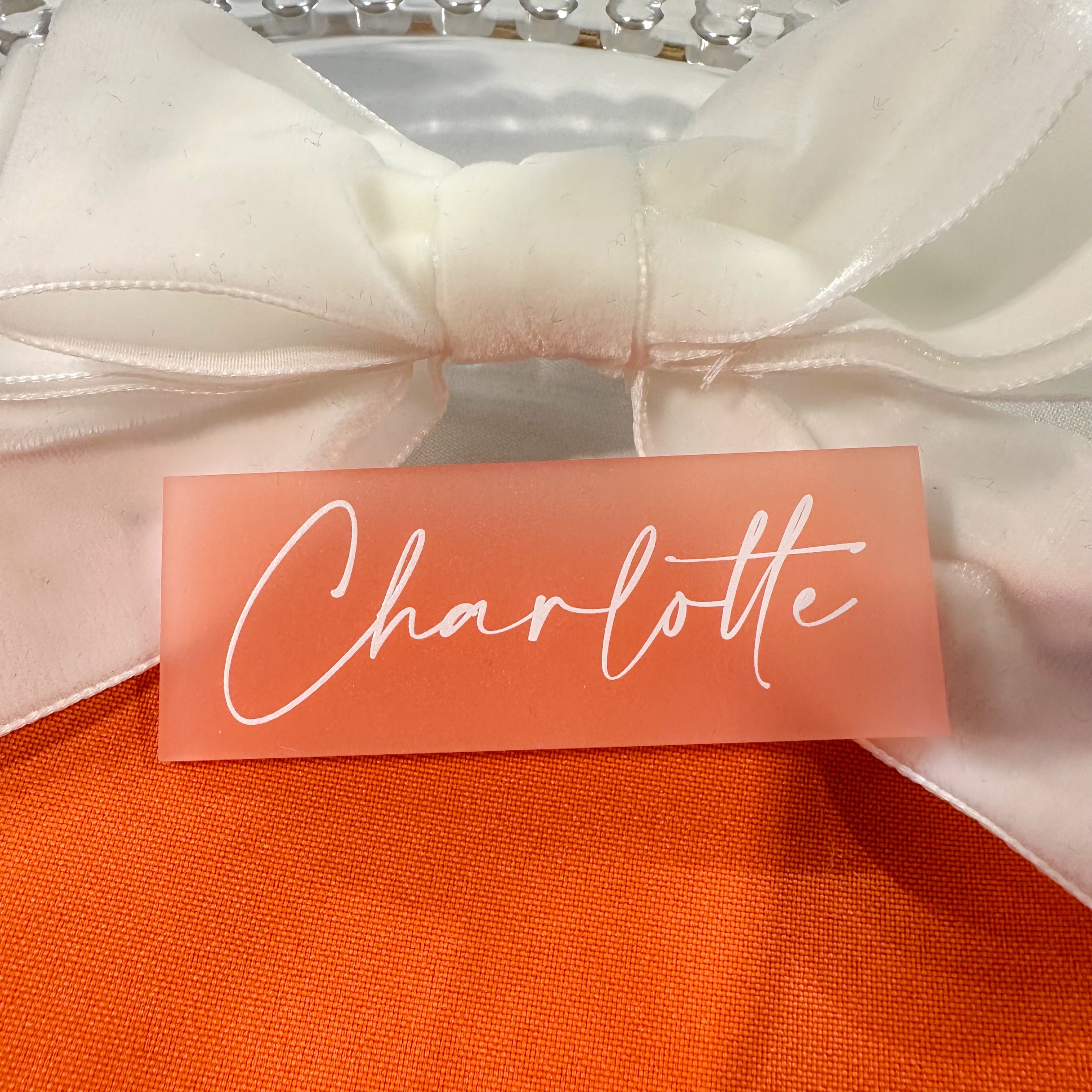 Coral Frosted Wedding Name Places
