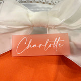 Coral Frosted Wedding Name Places