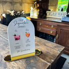Personalised Wedding Signature Cocktail Menu