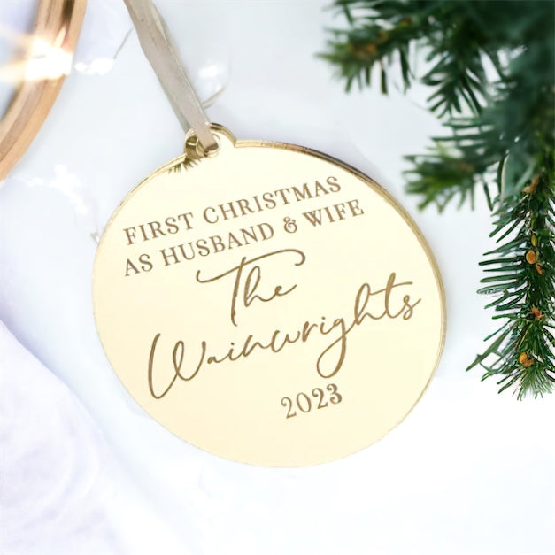 First Christmas Married Bauble