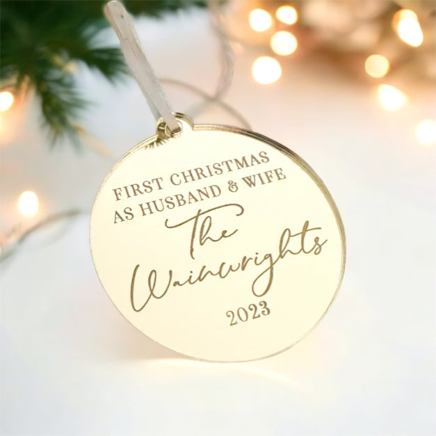 1st Christmas Married Bauble