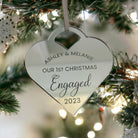 Bespoke Engaged Couple Christmas Bauble