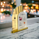 Engraved Wedding Cocktail Menu SIgn