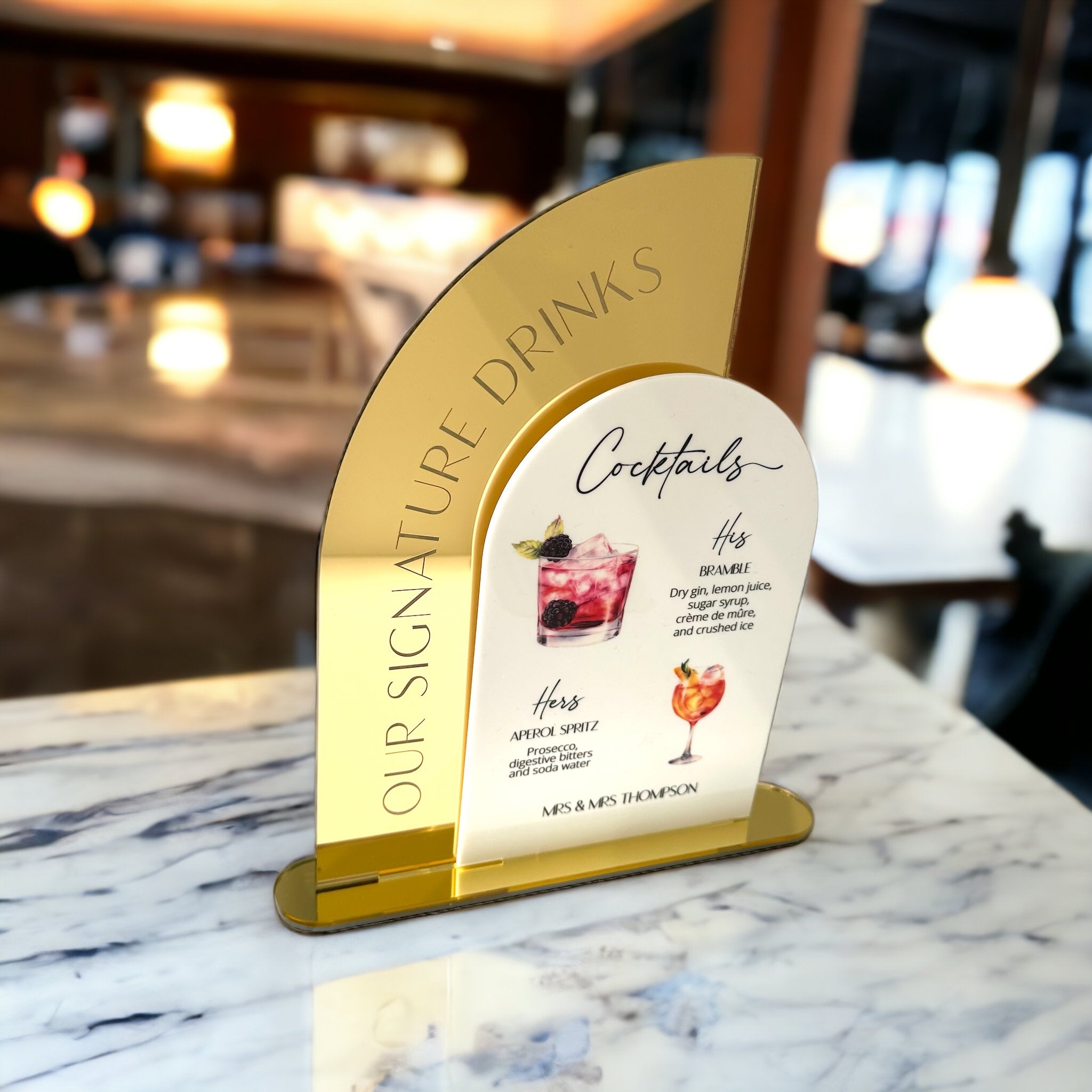 Luxury Wedding Cocktail Sign