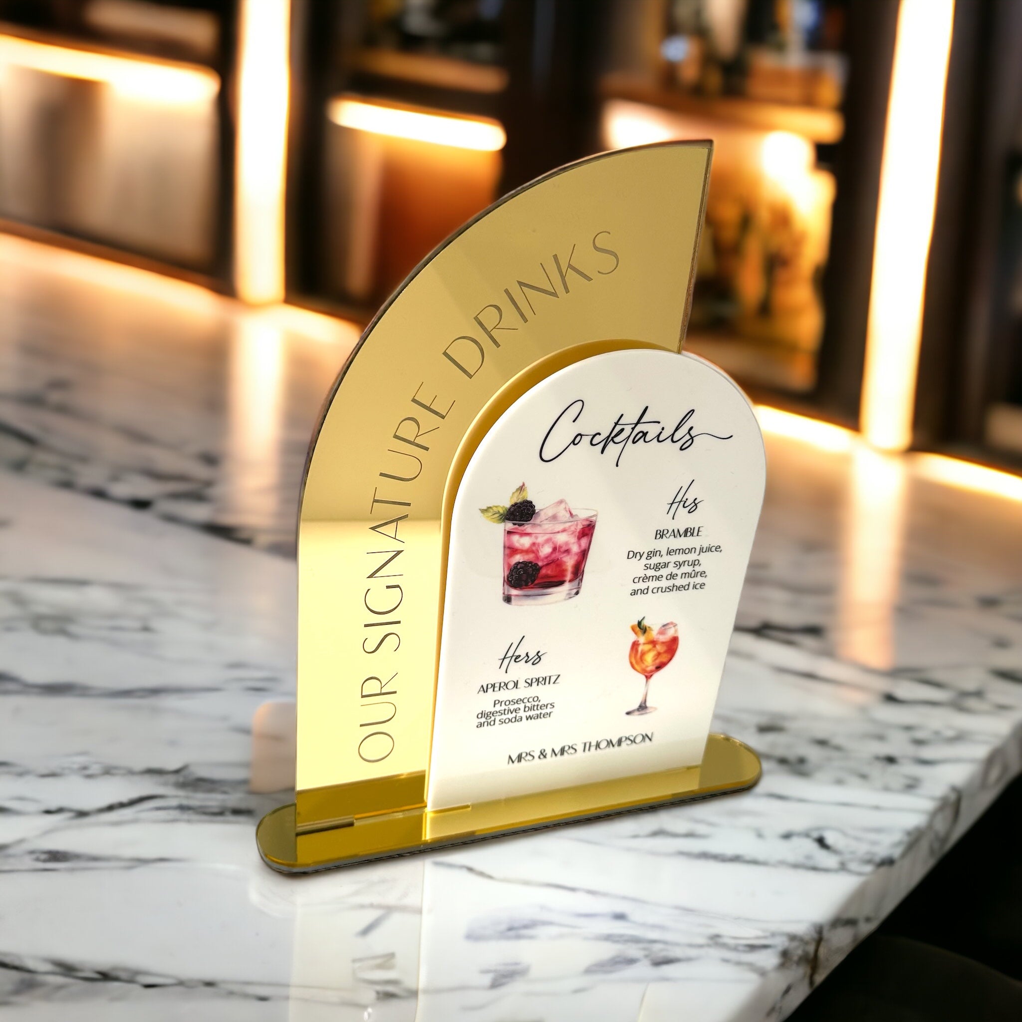 Bride & Groom's Signature Cocktail Sign