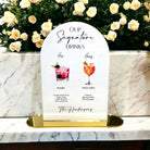 Wedding Luxury Cocktail Menu Sign