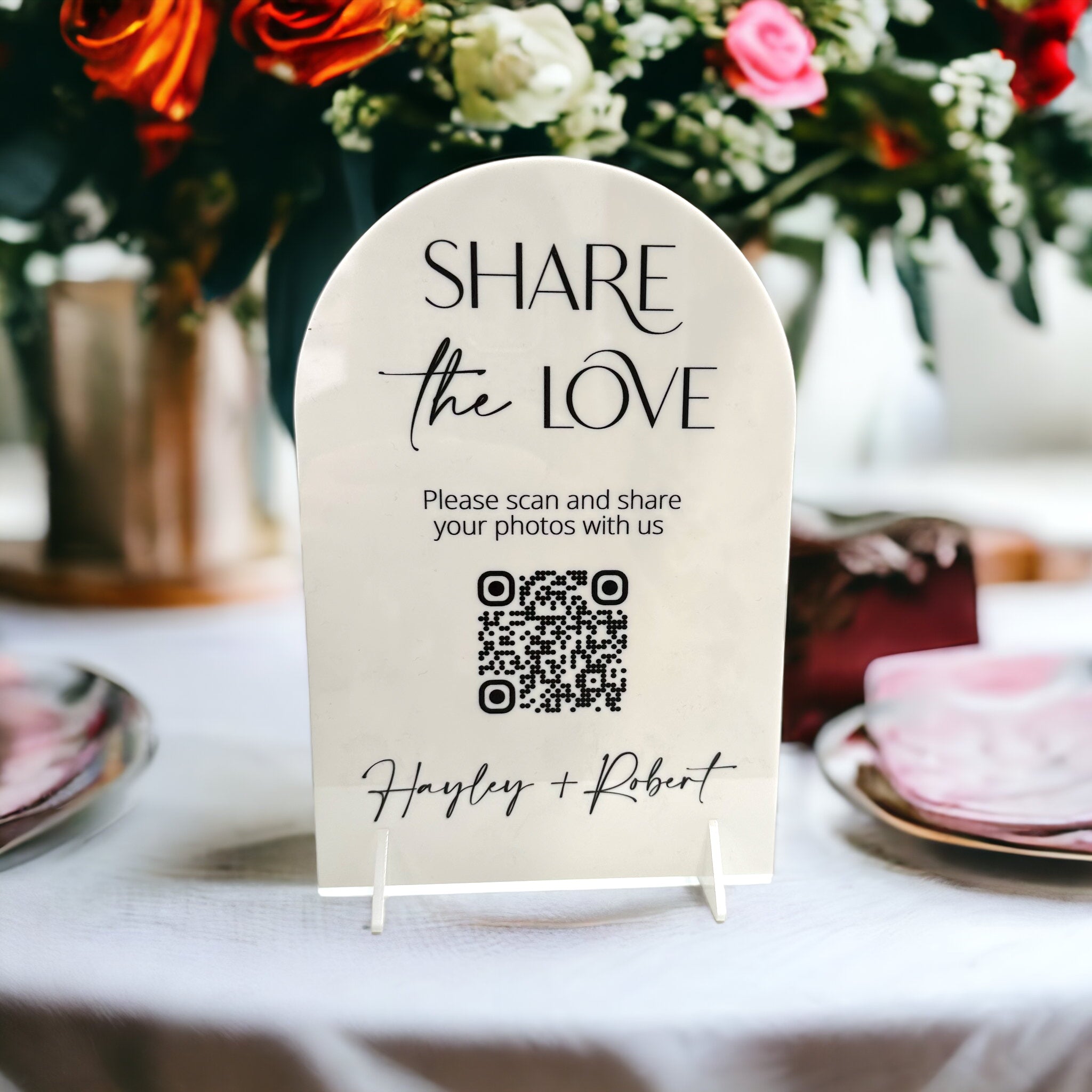 Wedding QR Code Sign To Scan