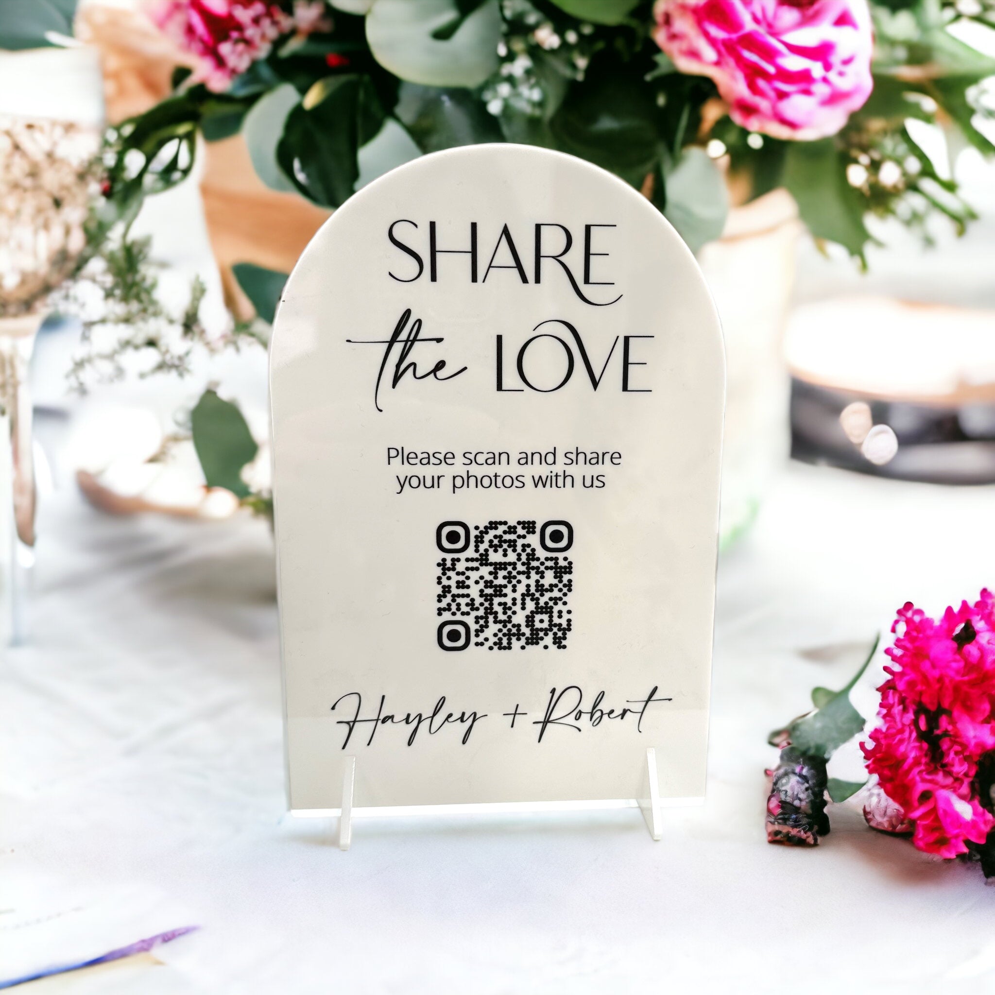 Black & White Wedding Photo Sharing Sign