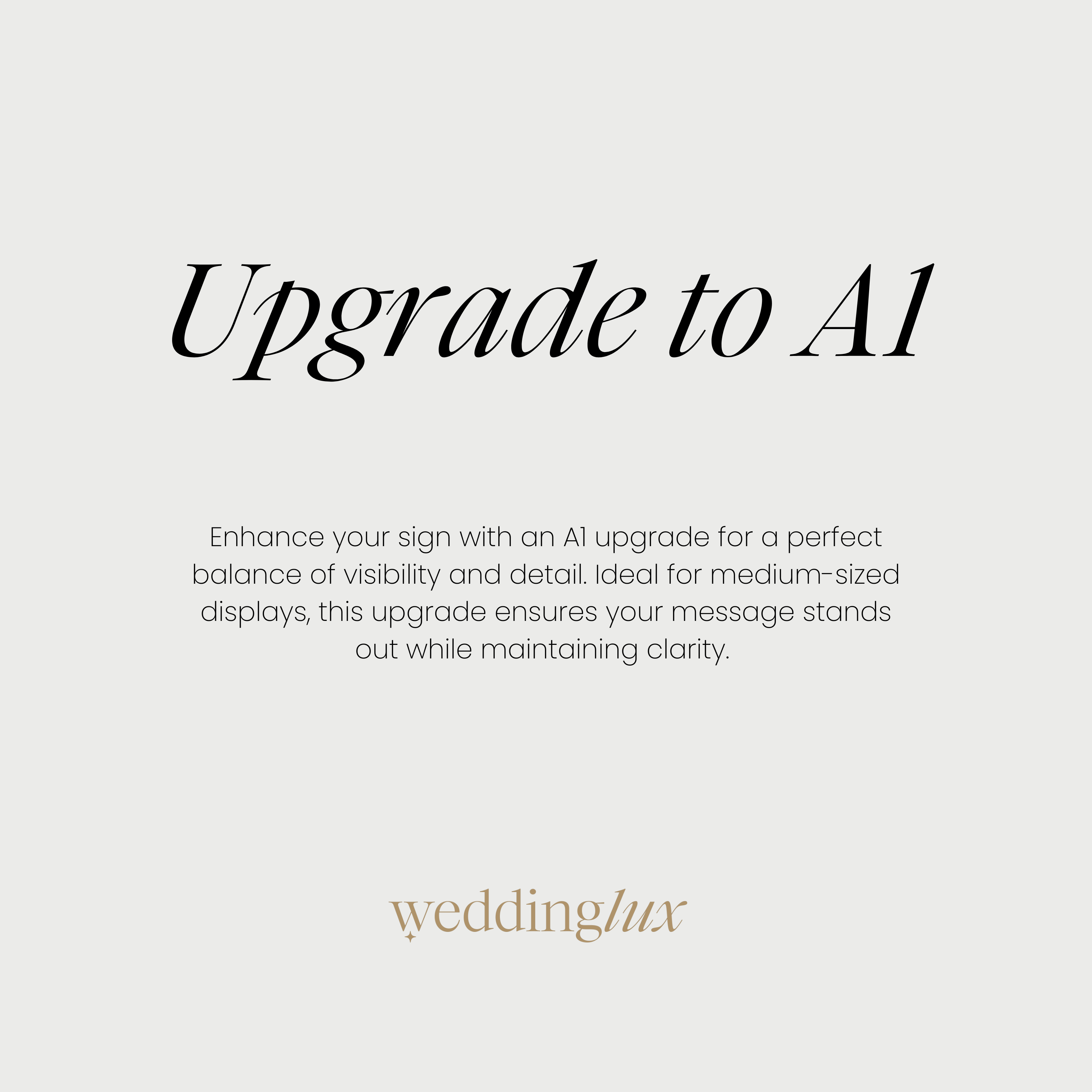 A1 Luxury Wedding Signs