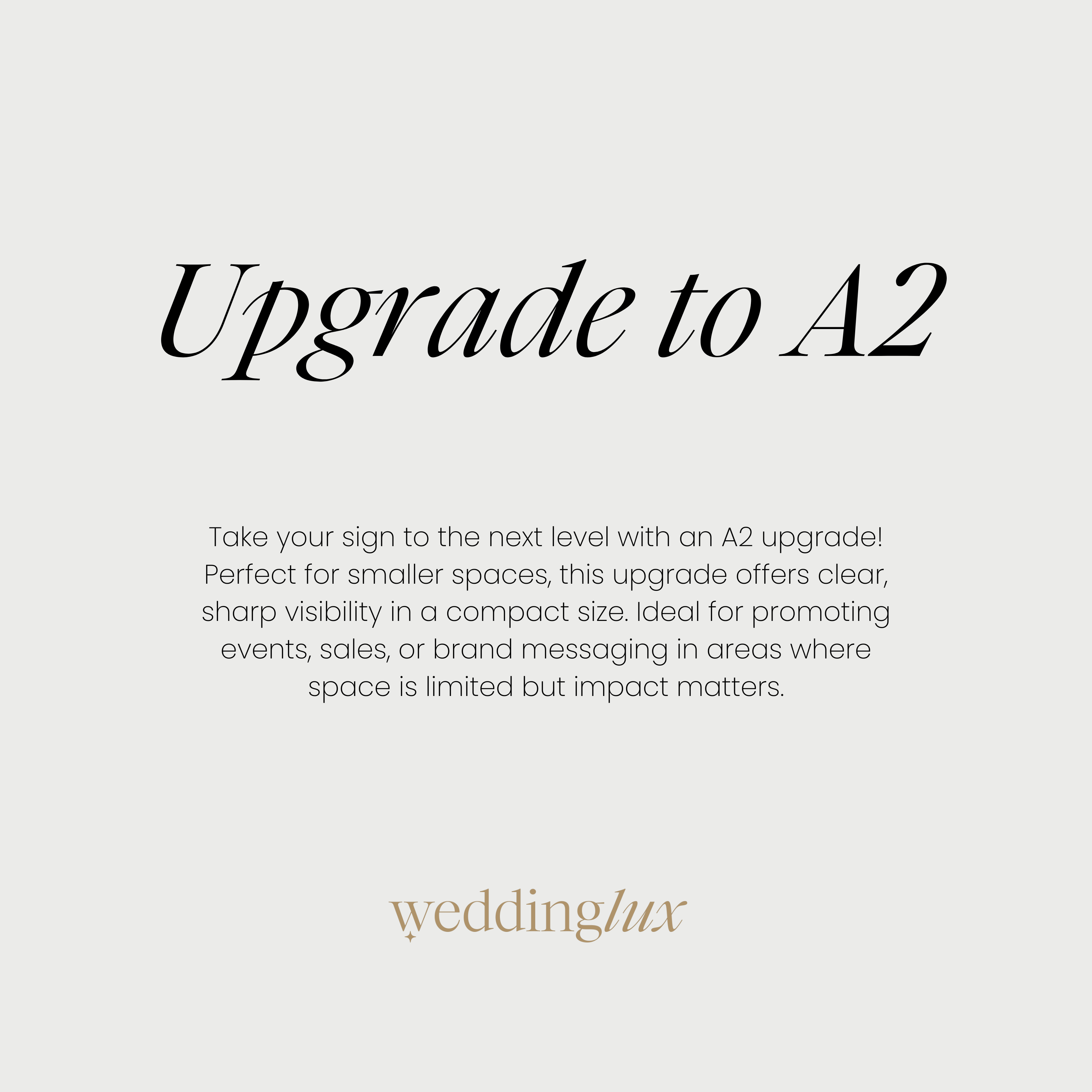 A2 Luxury Wedding Signs