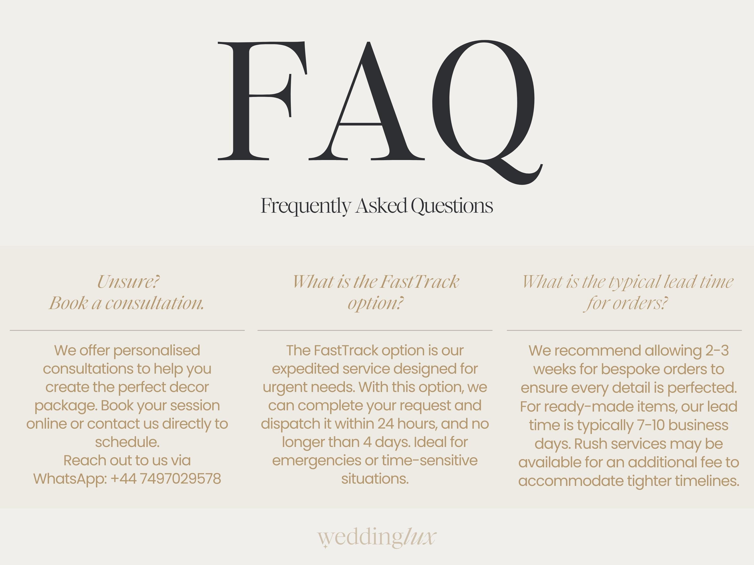 FAQ's