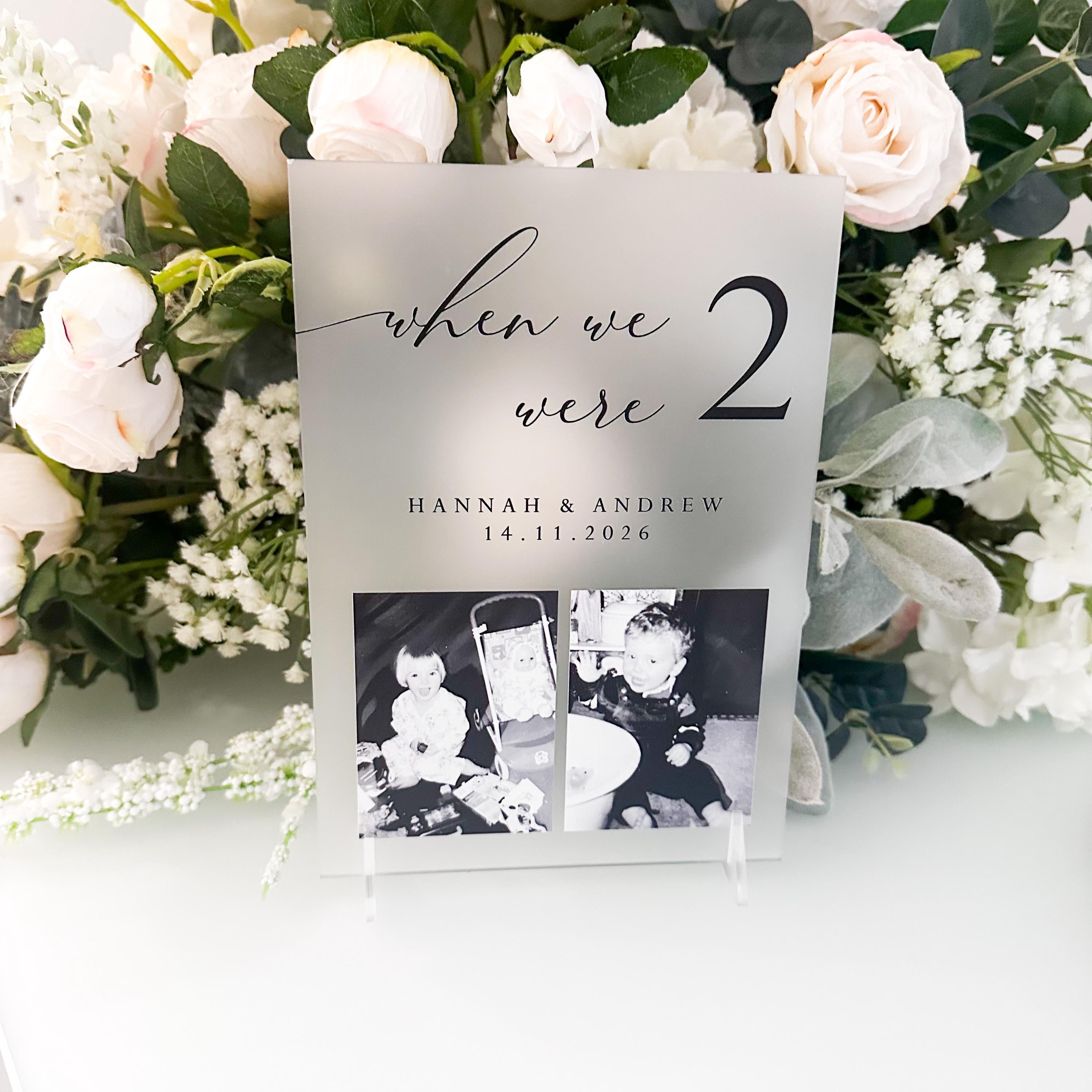 Baby Photo Personalised Wedding Table Numbers