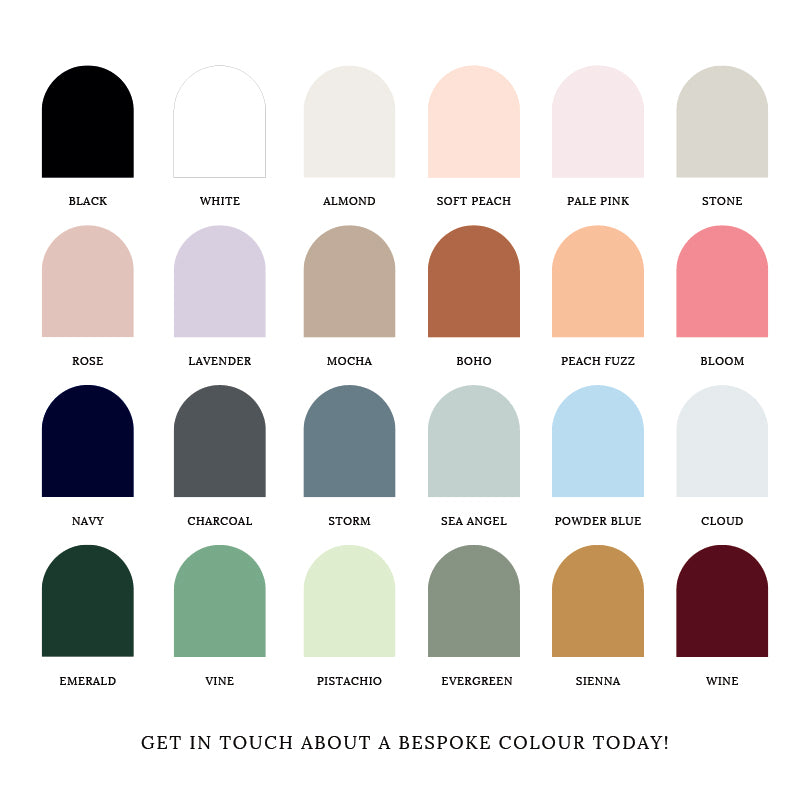 a collection of 24 different color swatches arranged in a grid format, showcasing various shades and tones of black, white, and other colors.