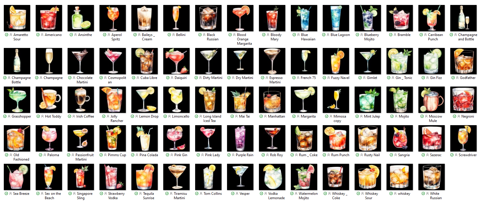 Wedding Cocktail Menu Sign