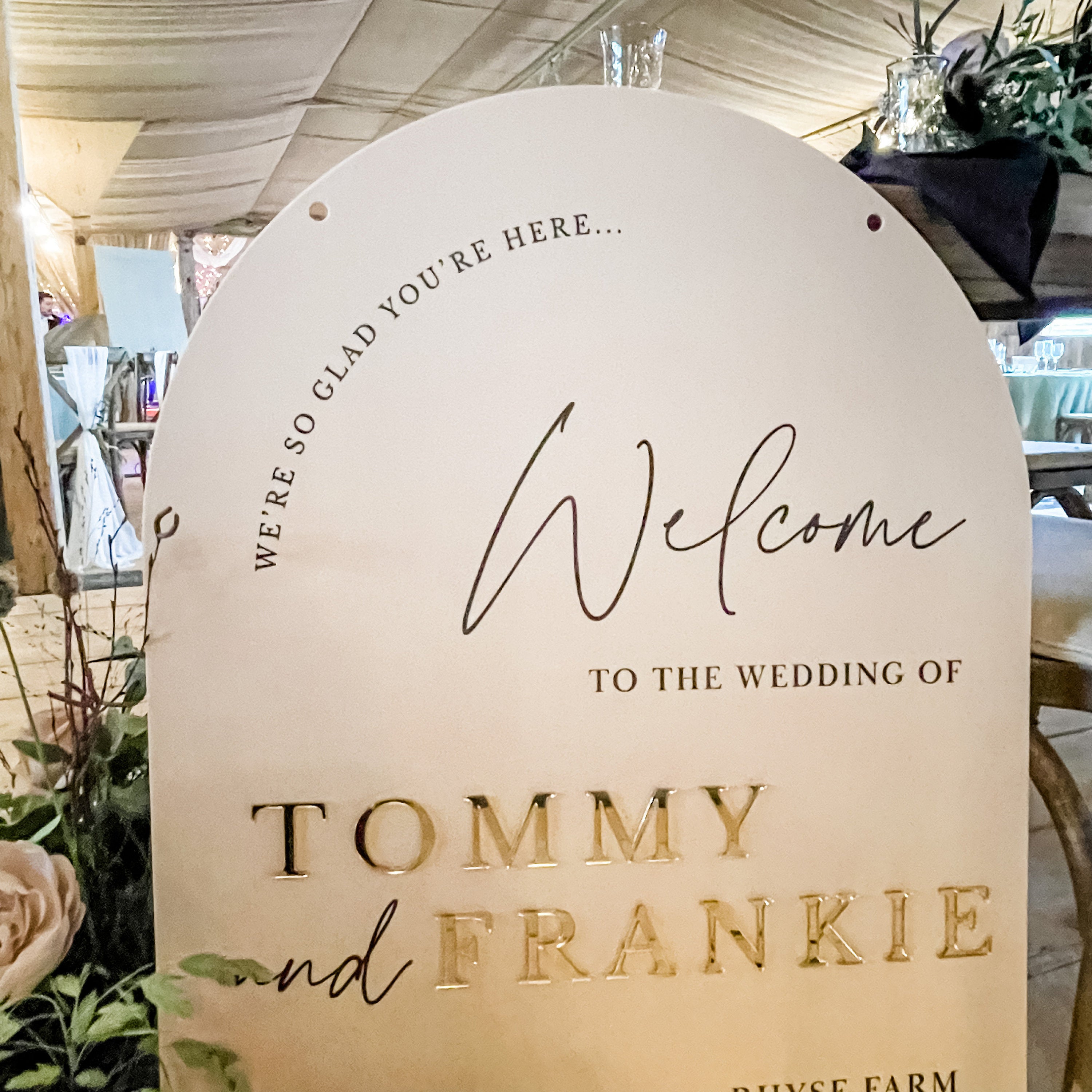 Acrylic Double Sided Wedding Seating Chart & Welcome Sign