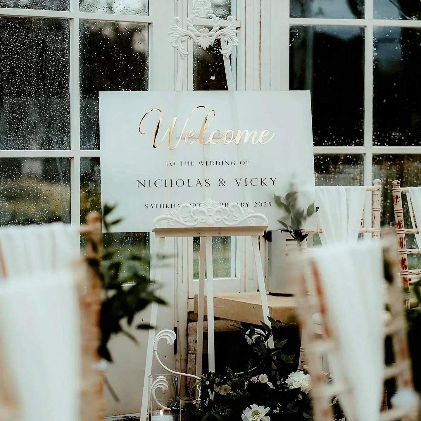 Luxury Personalised Wedding welcome Sign