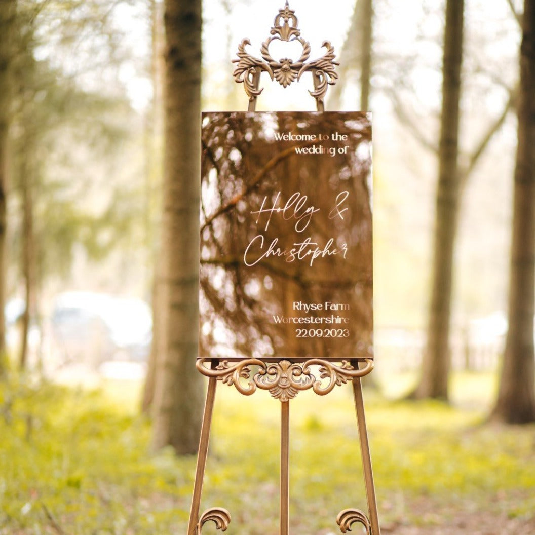 Luxury Mirror Wedding Welcome Sign