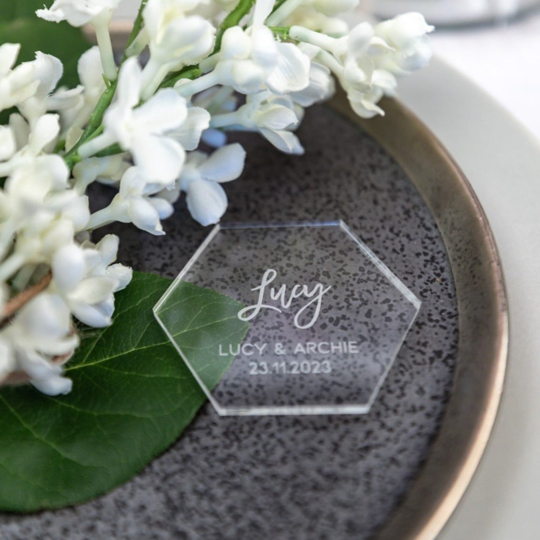 Acrylic Hexagon Place Name