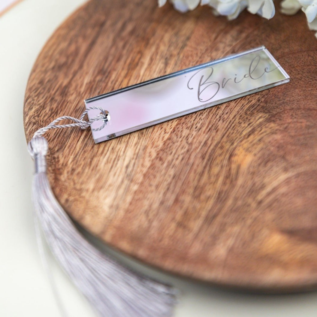 Silver Wedding Place Card