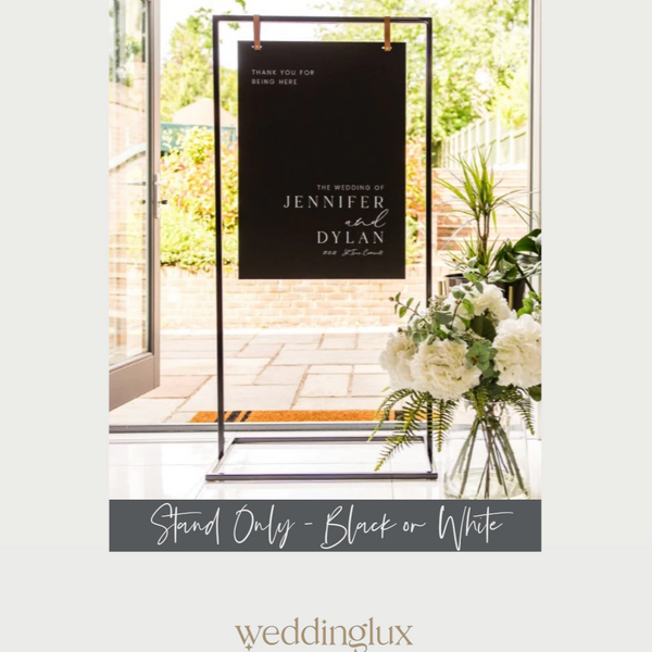 Black Stand, Wedding Sign Stand, Acrylic Sign Holder, Wedding