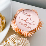 Personalised Wedding Cupcake Toppers, Cake Charms