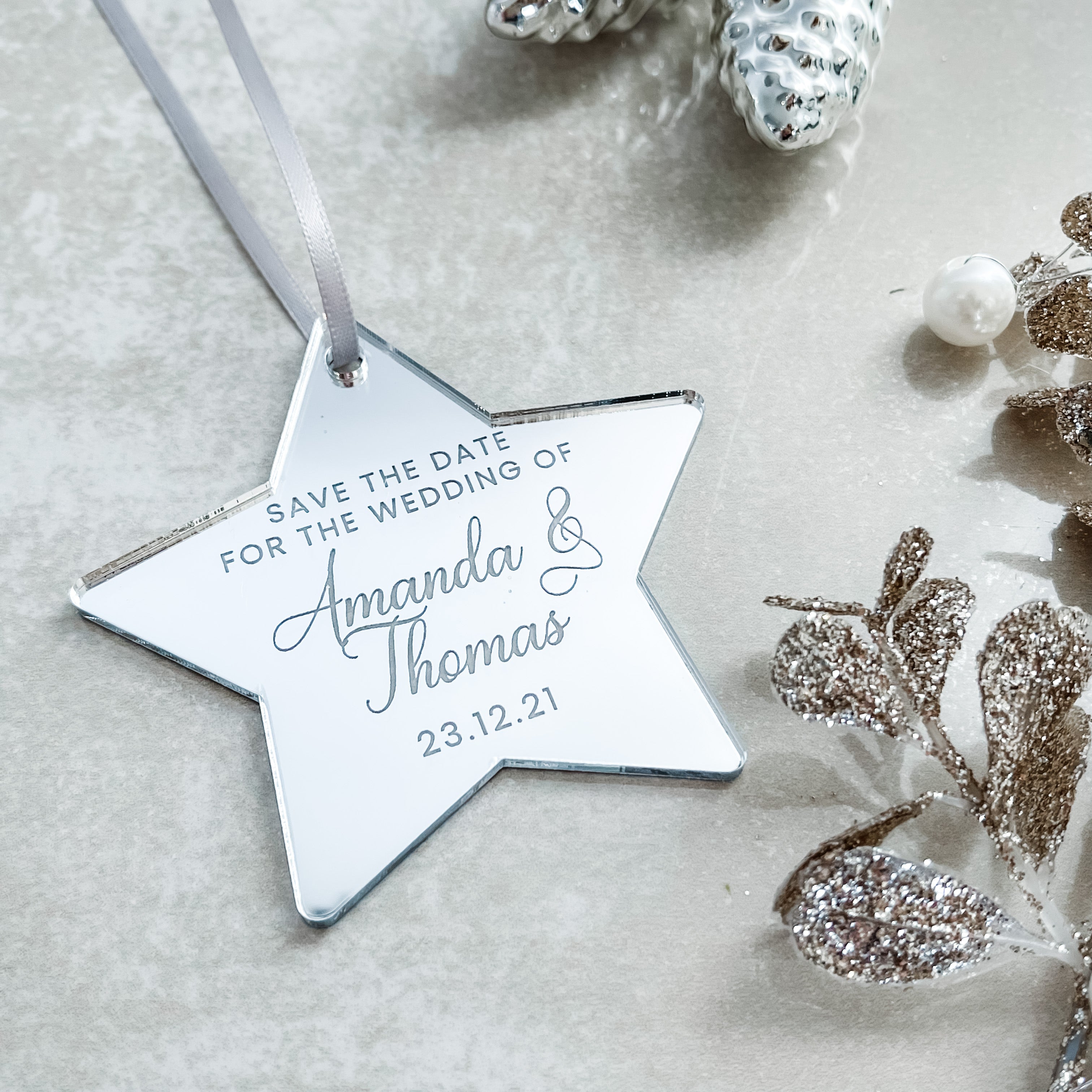 Festive Save The Date Wedding Invite