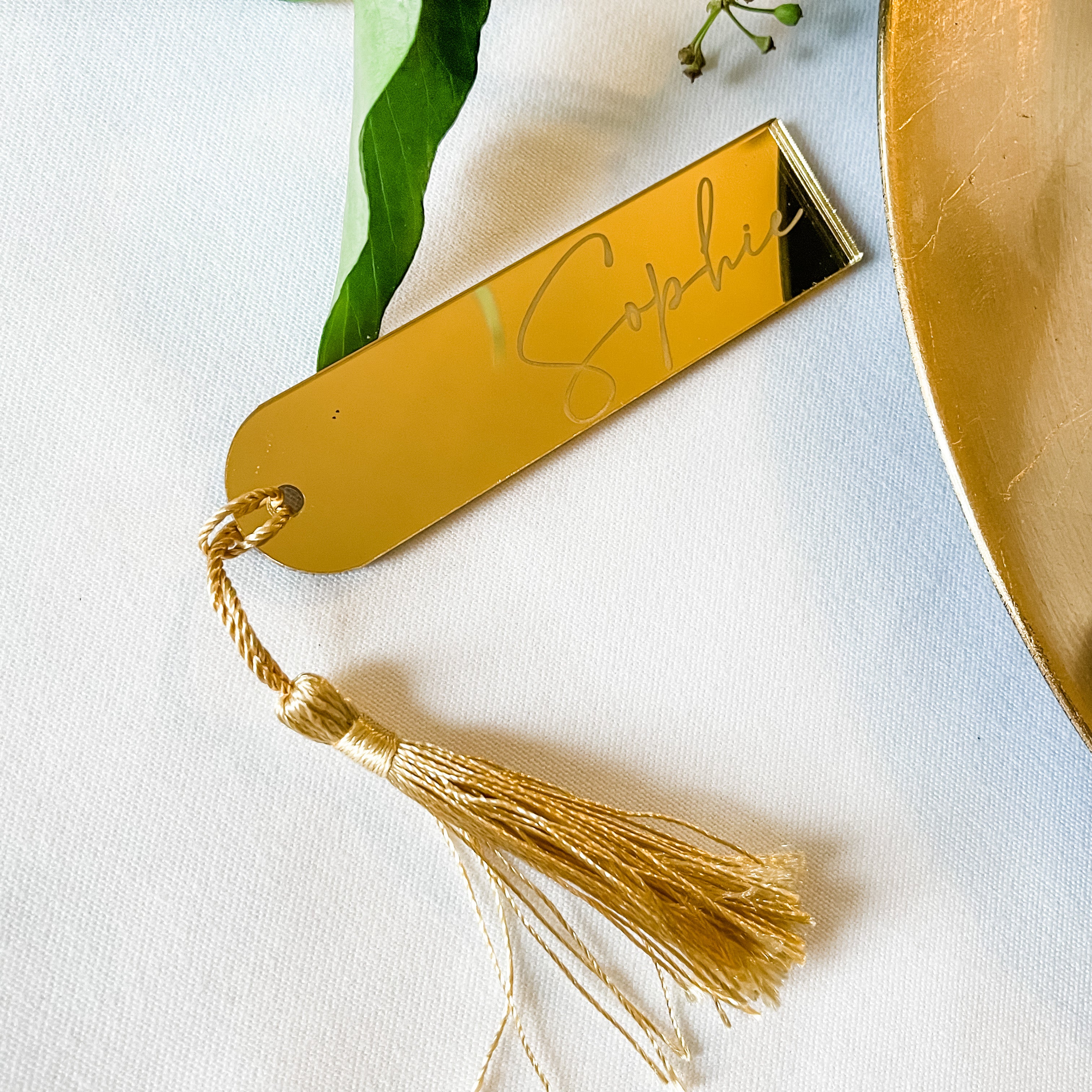 Gold Engraved Wedding Place Card