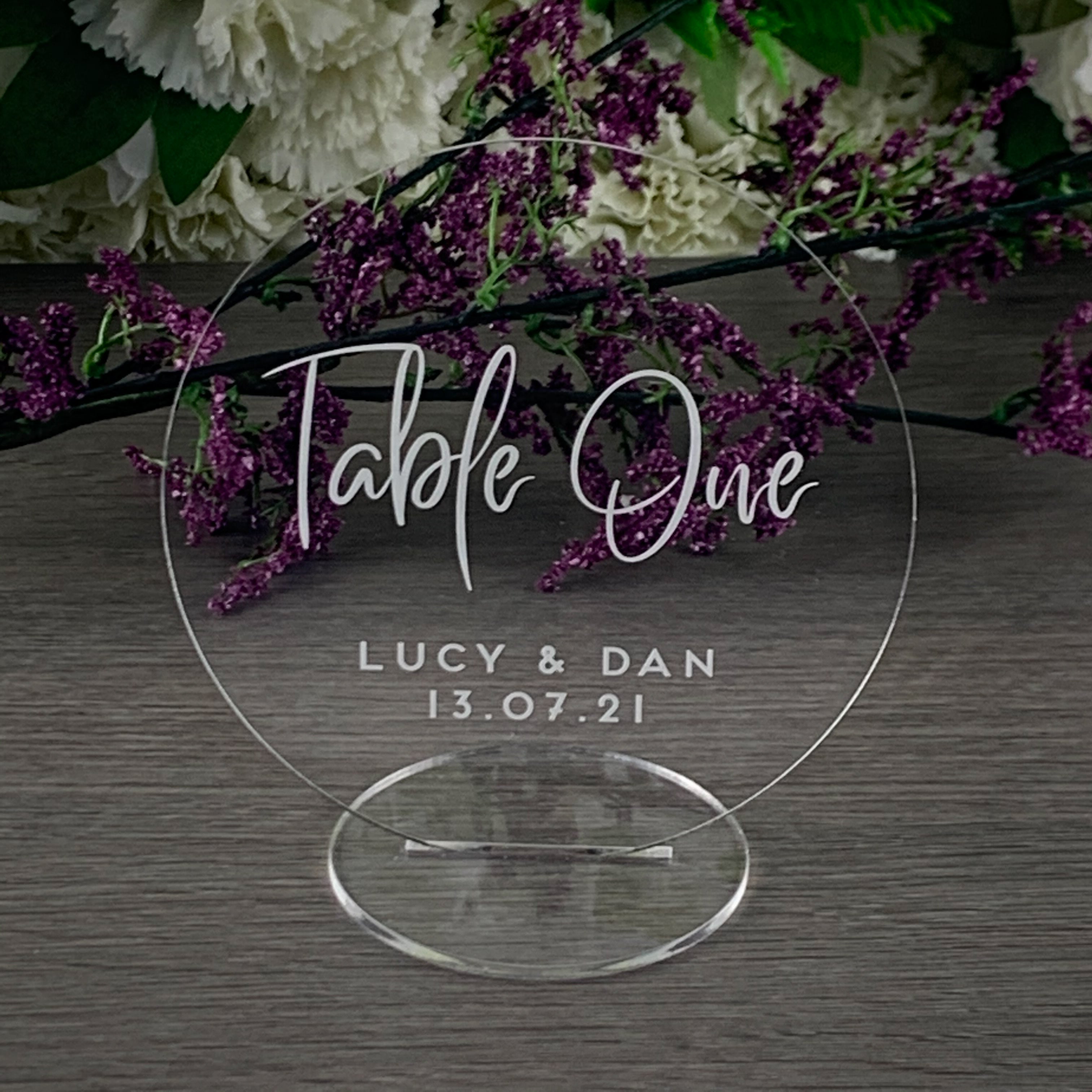 Personalised Wedding Table Numbers