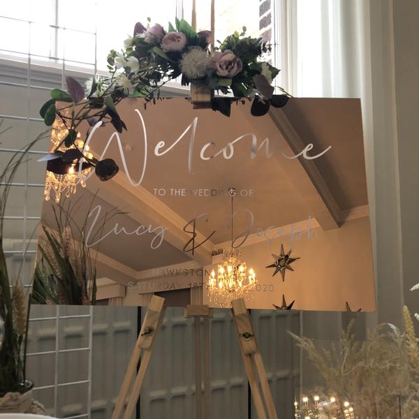 Engraved Wedding Welcome Signs