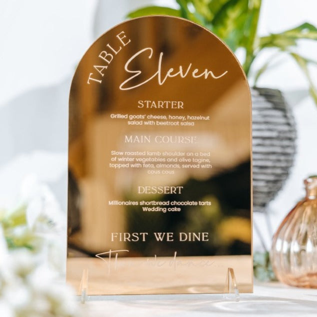 Luxury Gold Mirror Wedding Décor