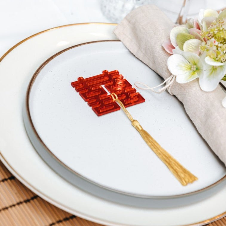 Chinese Double Happiness Table Décor
