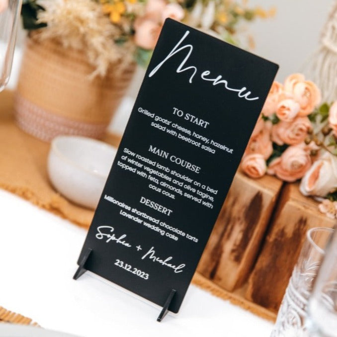 Black & White Wedding Table Accessories