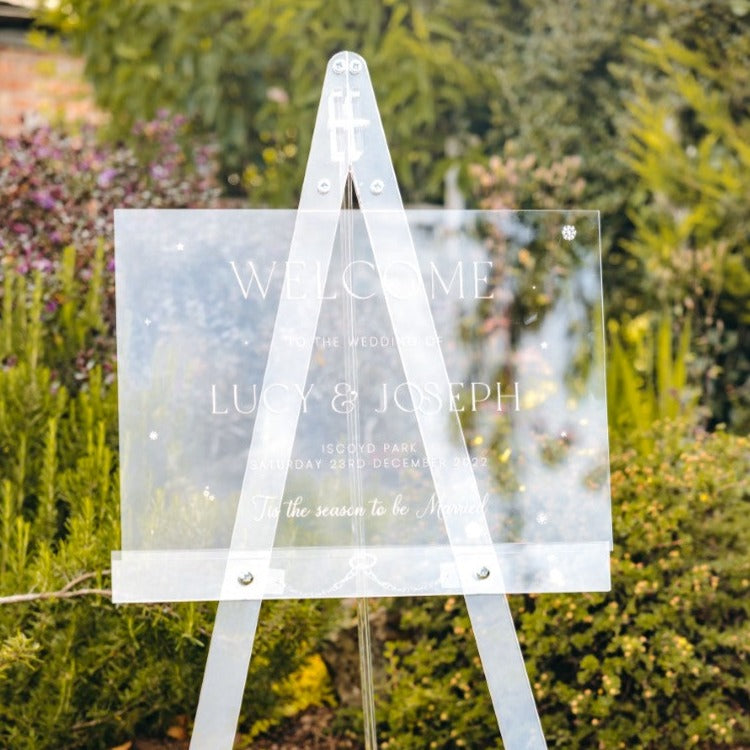 Christmas Wedding Welcome Sign