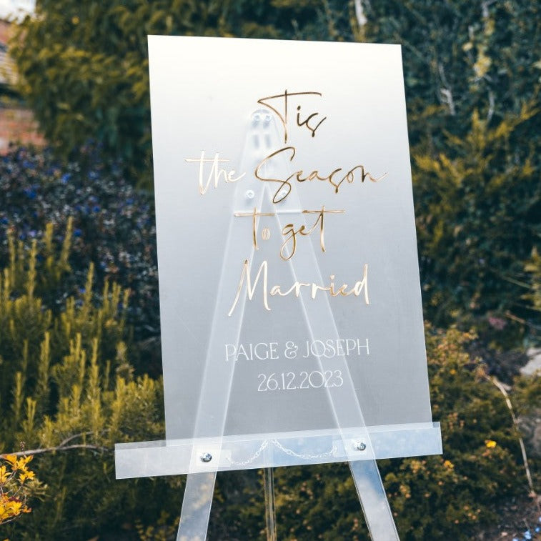 Christmas Acrylic Personalised Welcome Sign