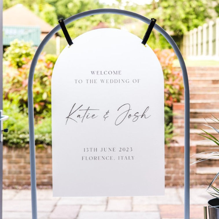 Monochrome Wedding Welcome Sign