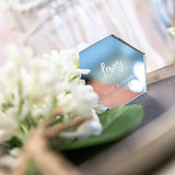 Silver Mirror Personalised Wedding Place Cards