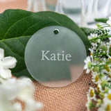 Frosted Acrylic Place Card Circle