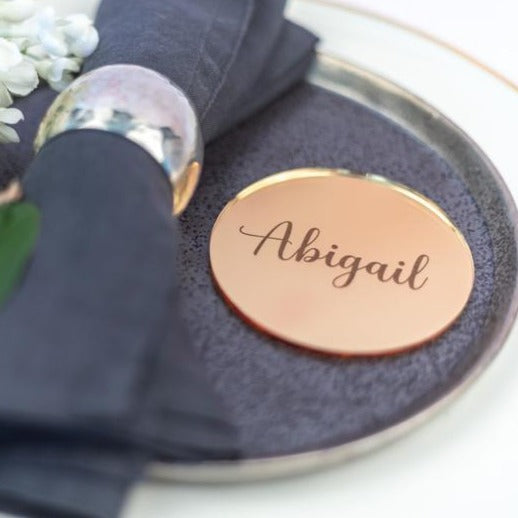 Gold Mirror Engraved Coaster