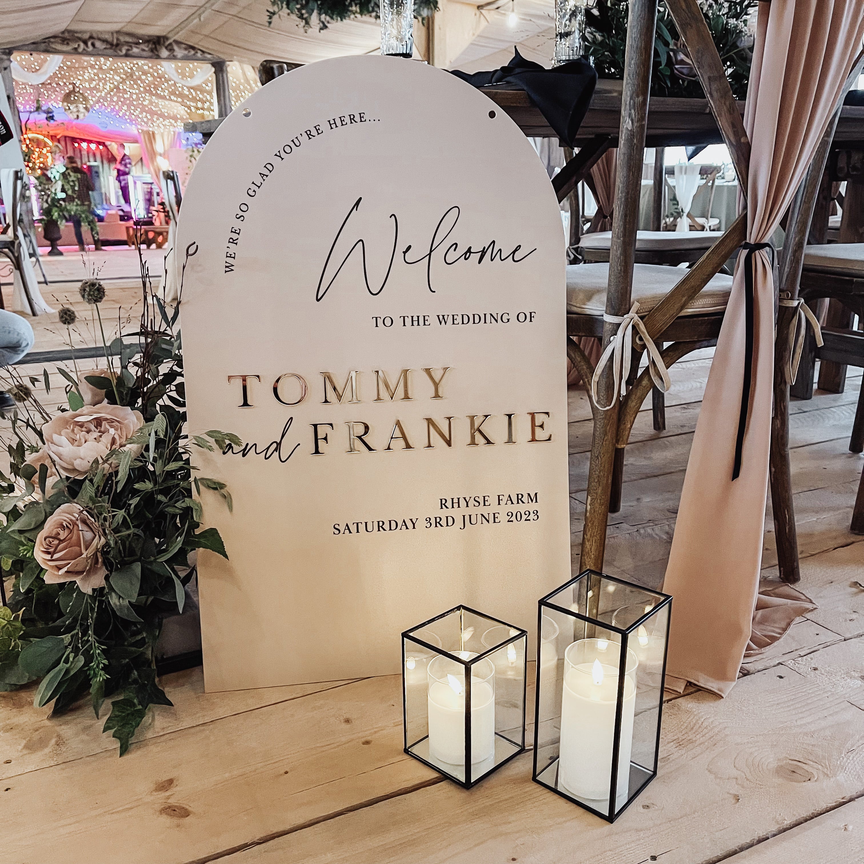 Double Sided Wedding Welcome Sign & Table Plan