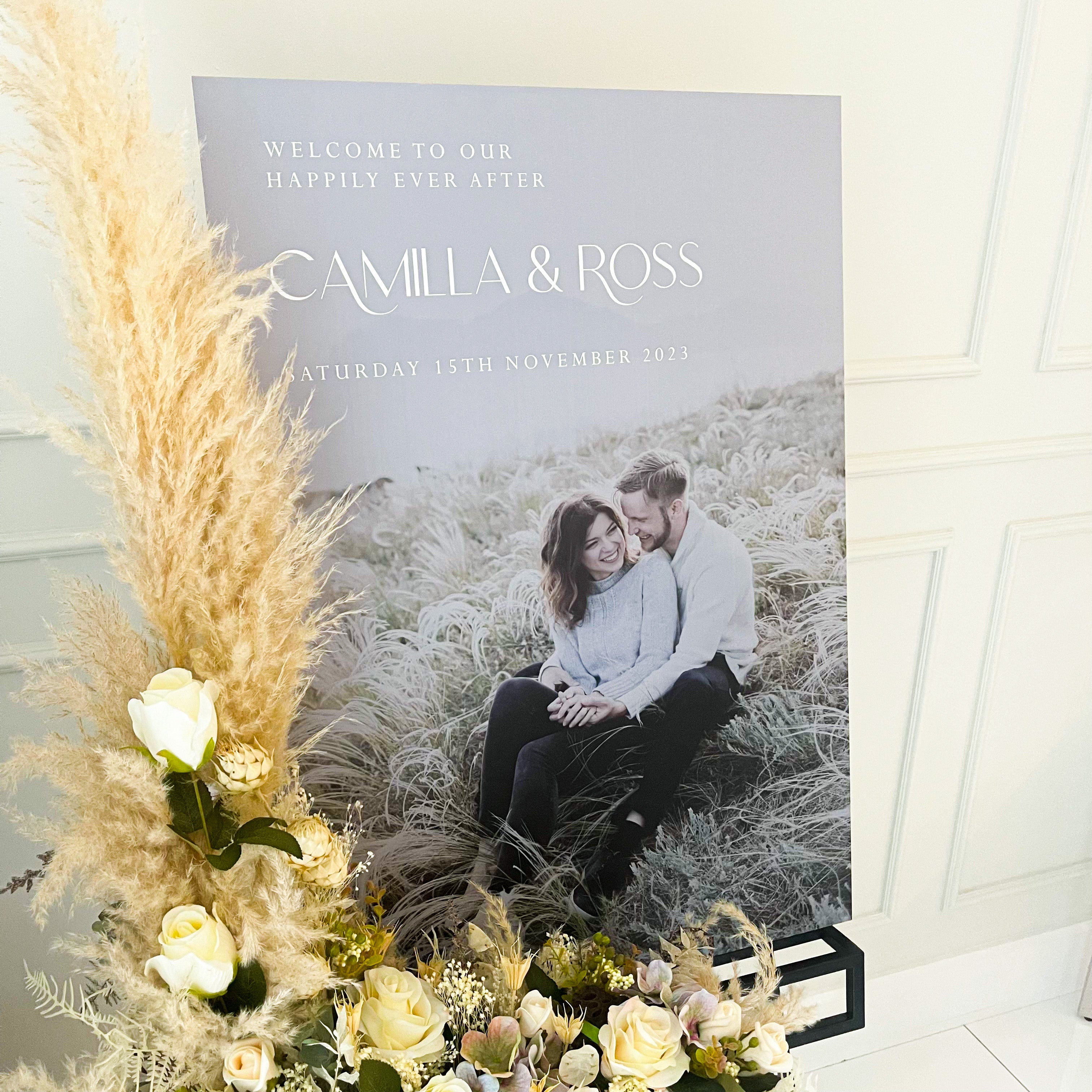 Custom Printed Photo Memories Wedding Sign