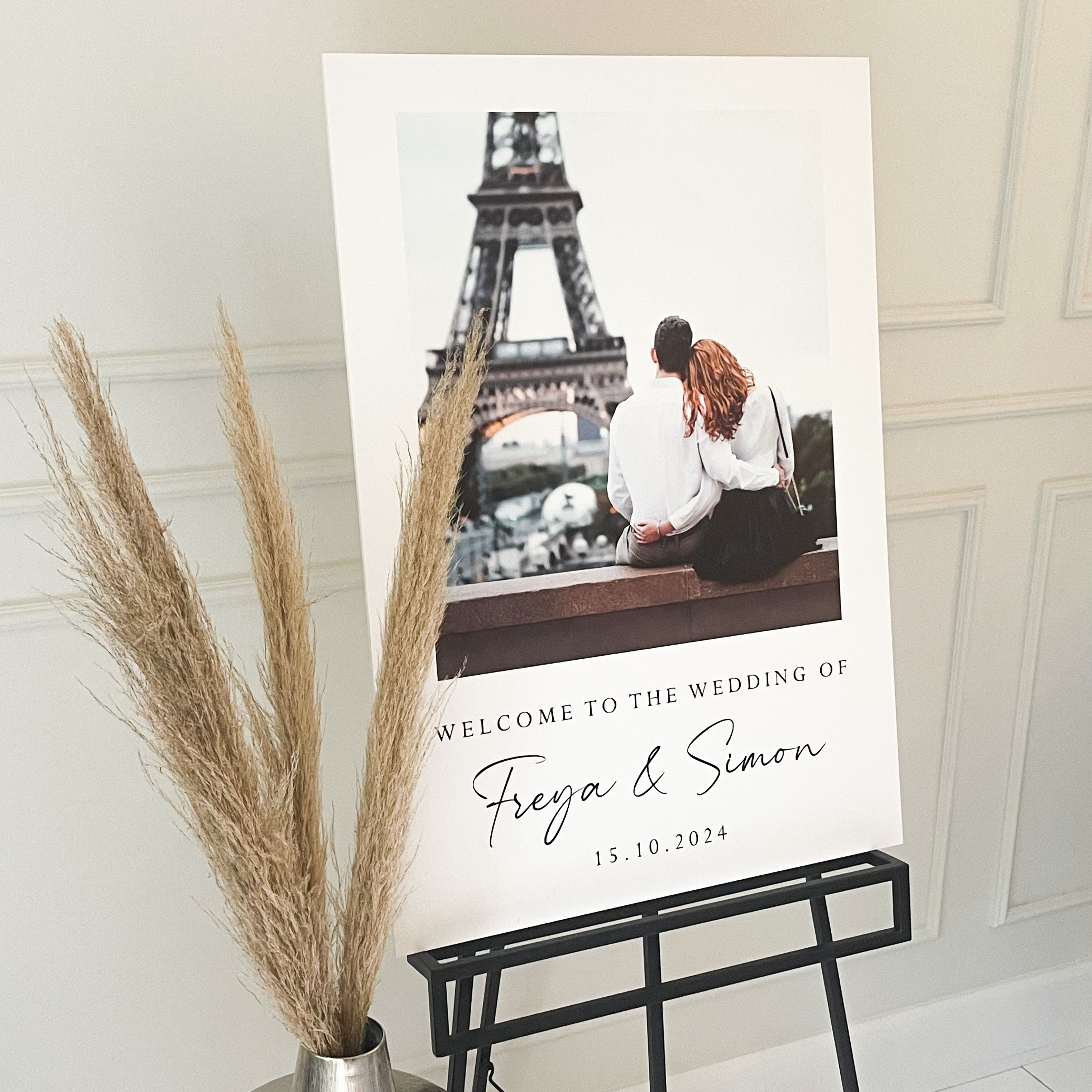 Custom Printed Photo Wedding Sign