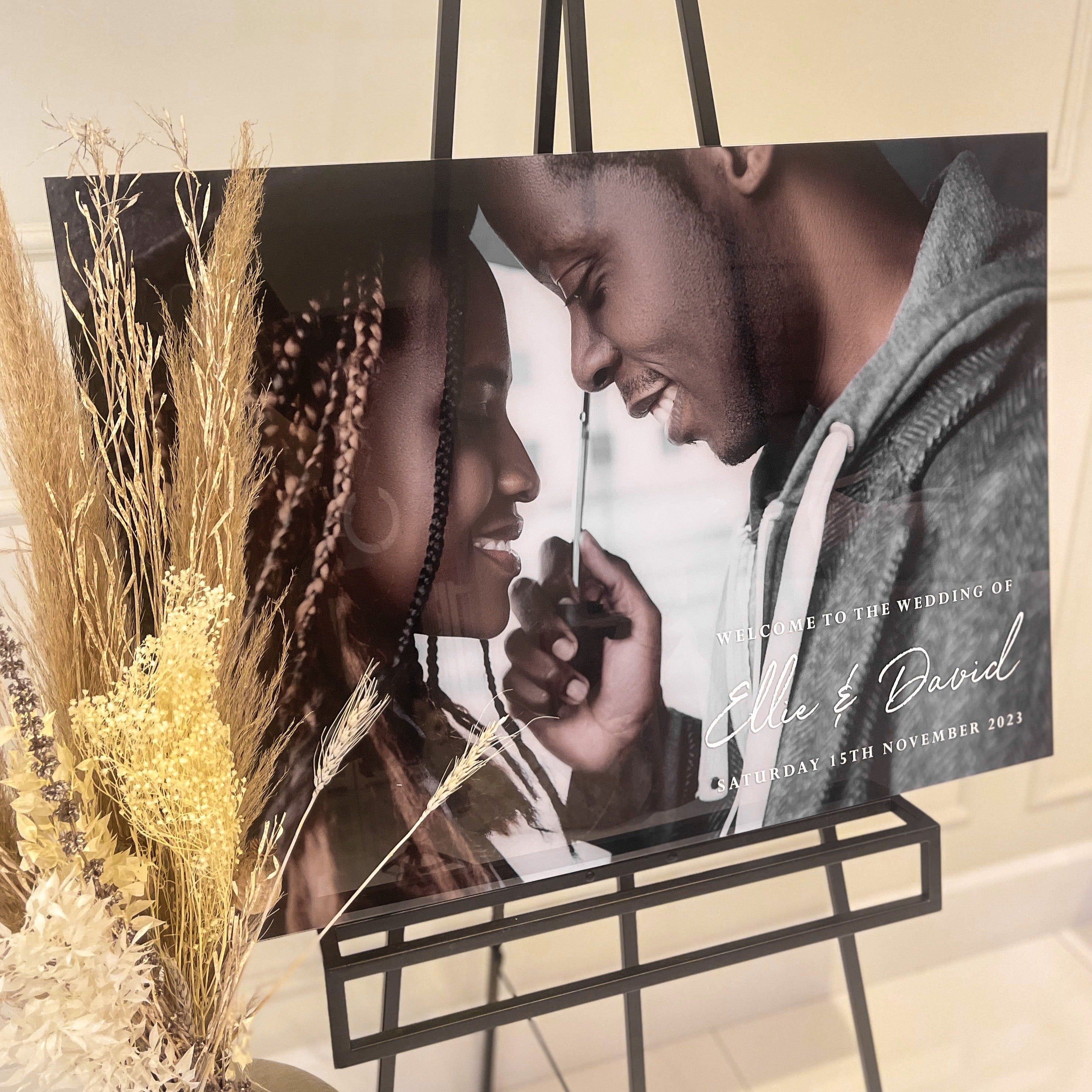 Wedding Welcome Sign With Picture