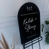 Monochrome Personalised Wedding Welcome Sign