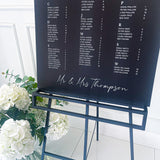 Monochrome Acrylic Wedding Table Plan