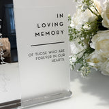 Remembering Loved Ones  At Wedding Engraved Sign