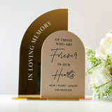 Gold Mirror Engraved Wedding In Loving Memory Sign