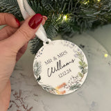 Newly Weds First Christmas Personalised Bauble