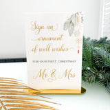 Sign an Ornament Christmas Wedding Plaque