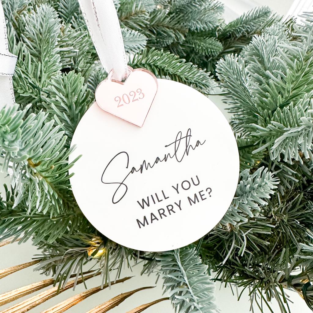 Marriage Proposal Personalised Christmas Gift